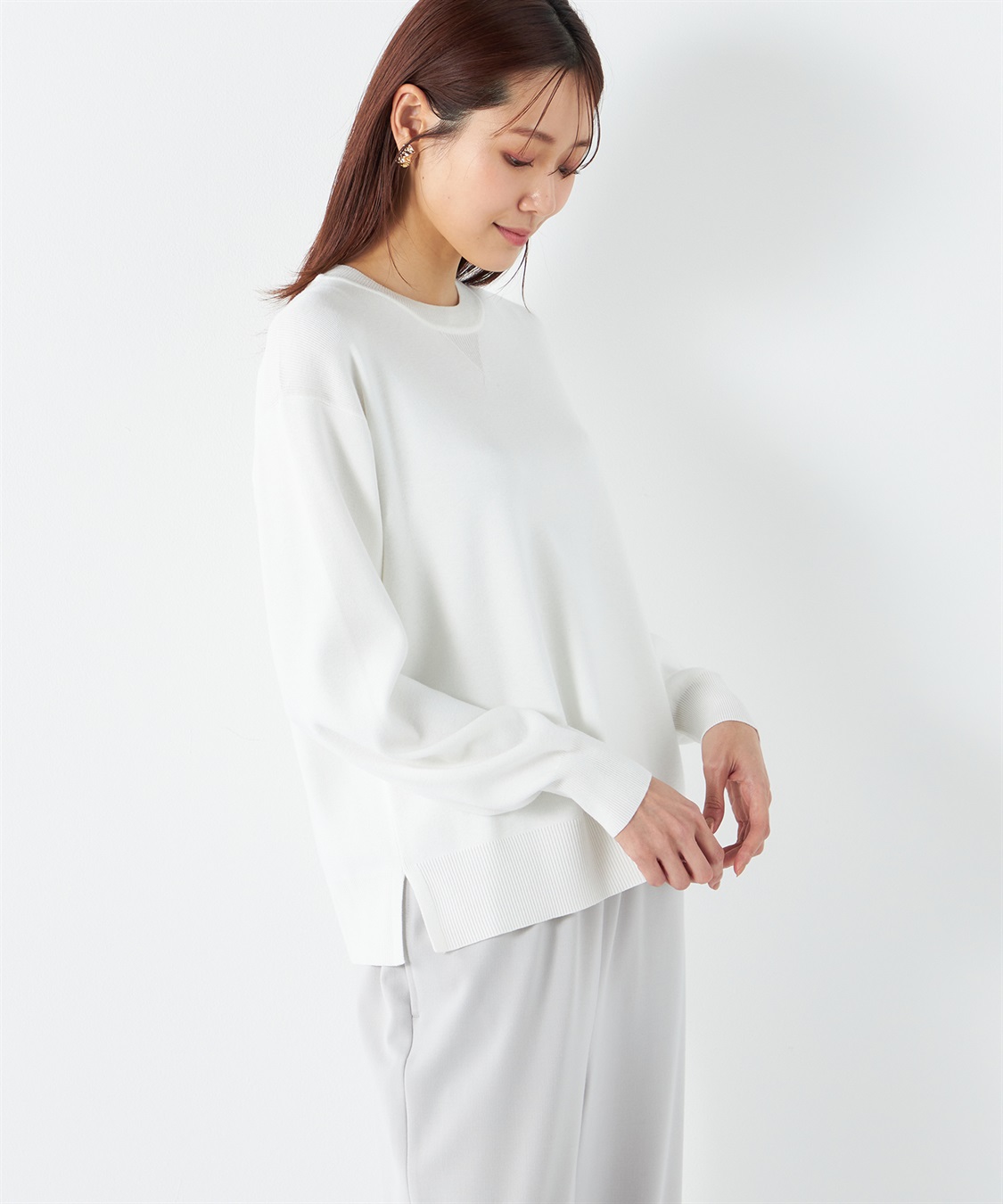 Petit Honfleur スウェットライクニットプルオーバー_variation_1