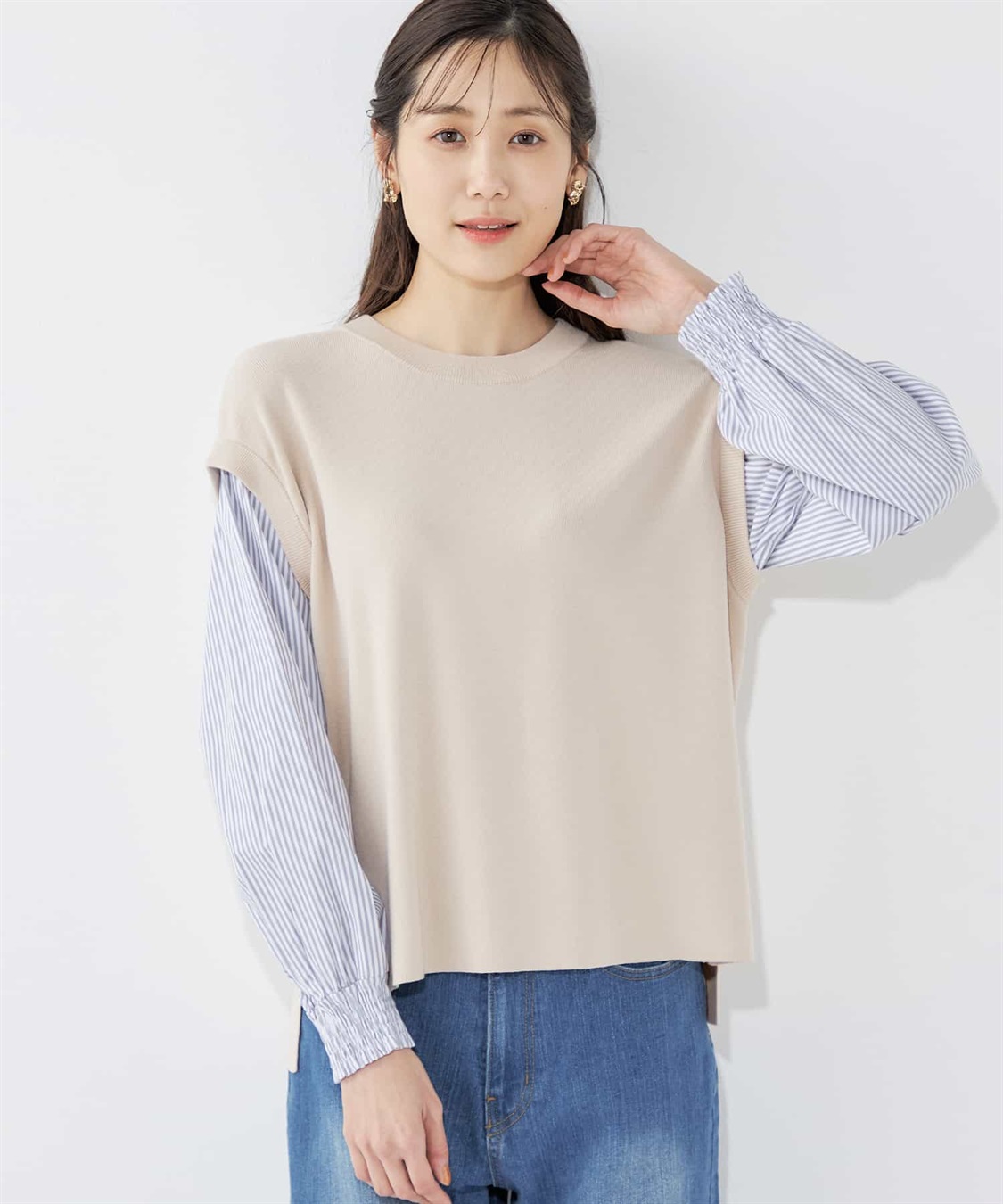 Petit Honfleur 袖切替プルオーバー_variation_1