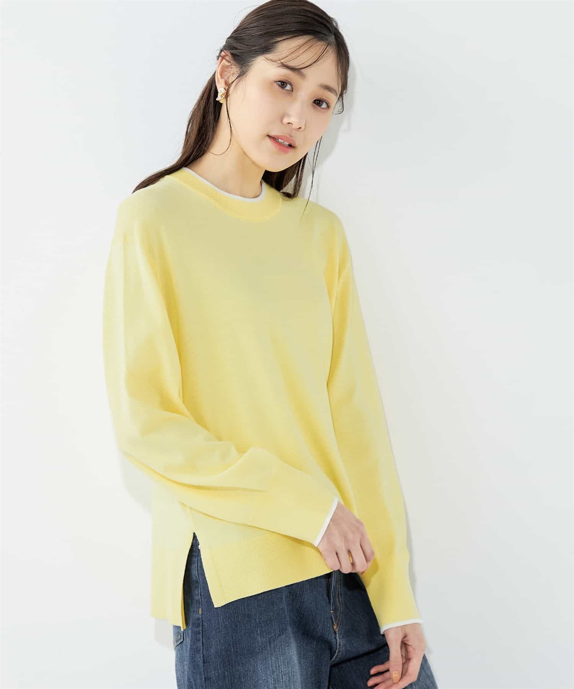 Petit Honfleur バイカラーニットプルオーバー_variation_1