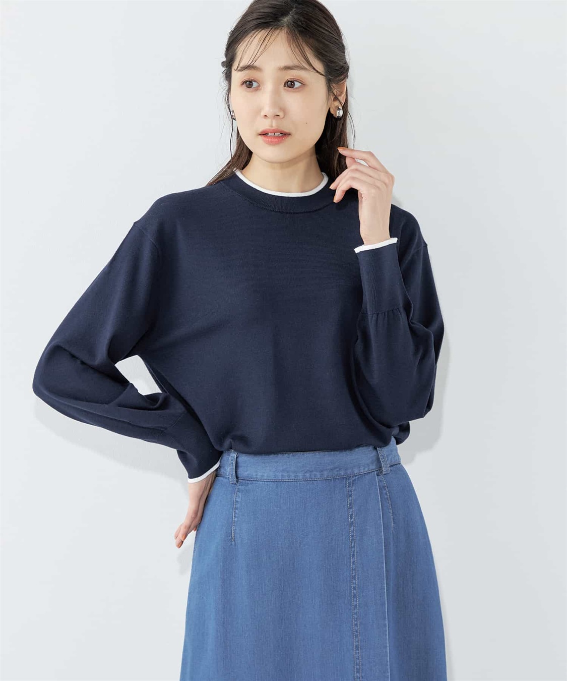 Petit Honfleur バイカラーニットプルオーバー_variation_2