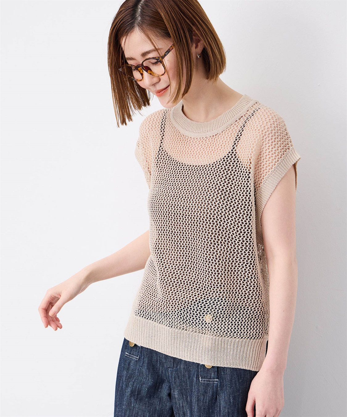 Petit Honfleur メッシュニットベスト_variation_3