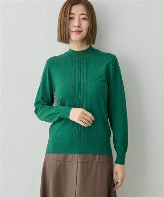 楽ちんハイネックプルオーバー