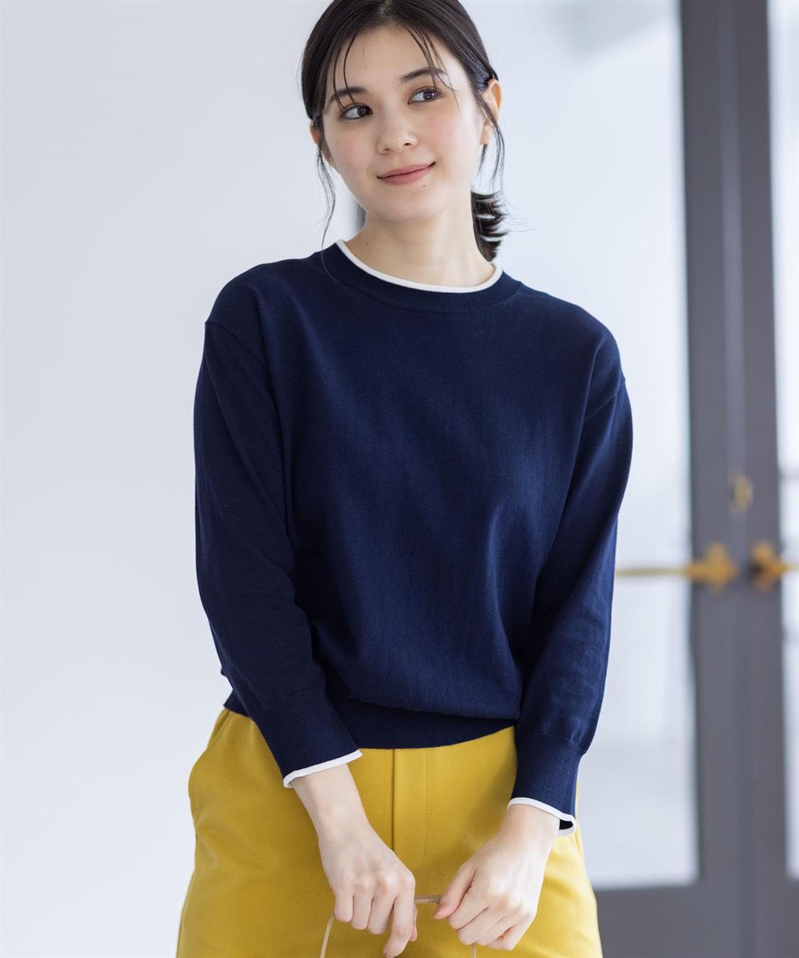 Petit Honfleur バイカラーニットプルオーバー_main