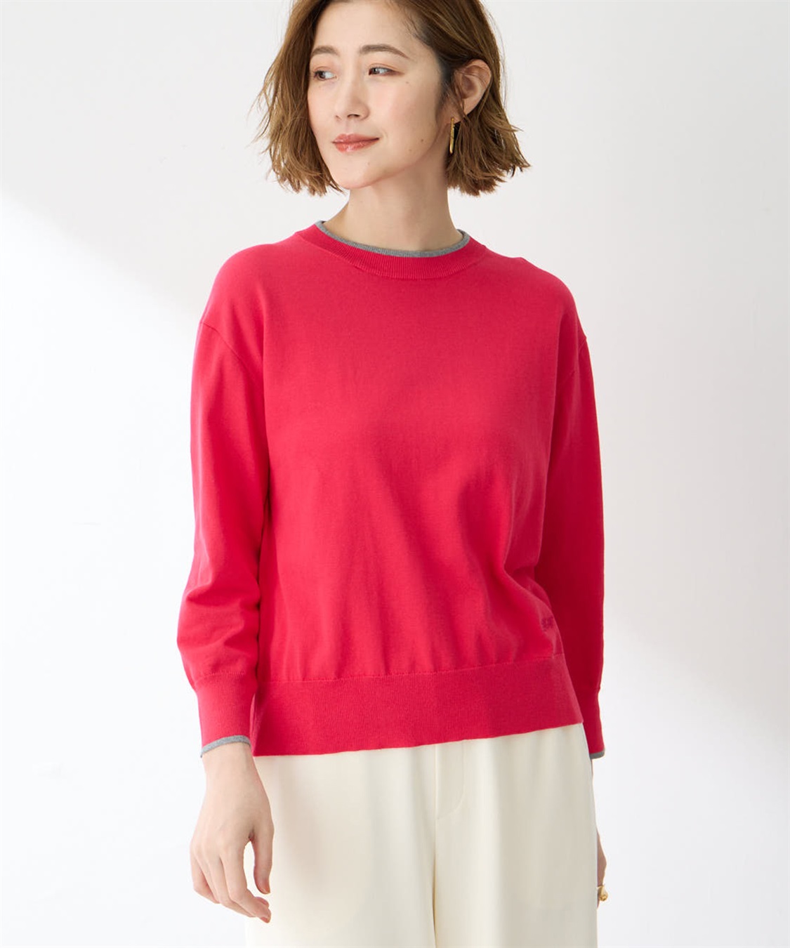 Petit Honfleur バイカラーニットプルオーバー_variation_2