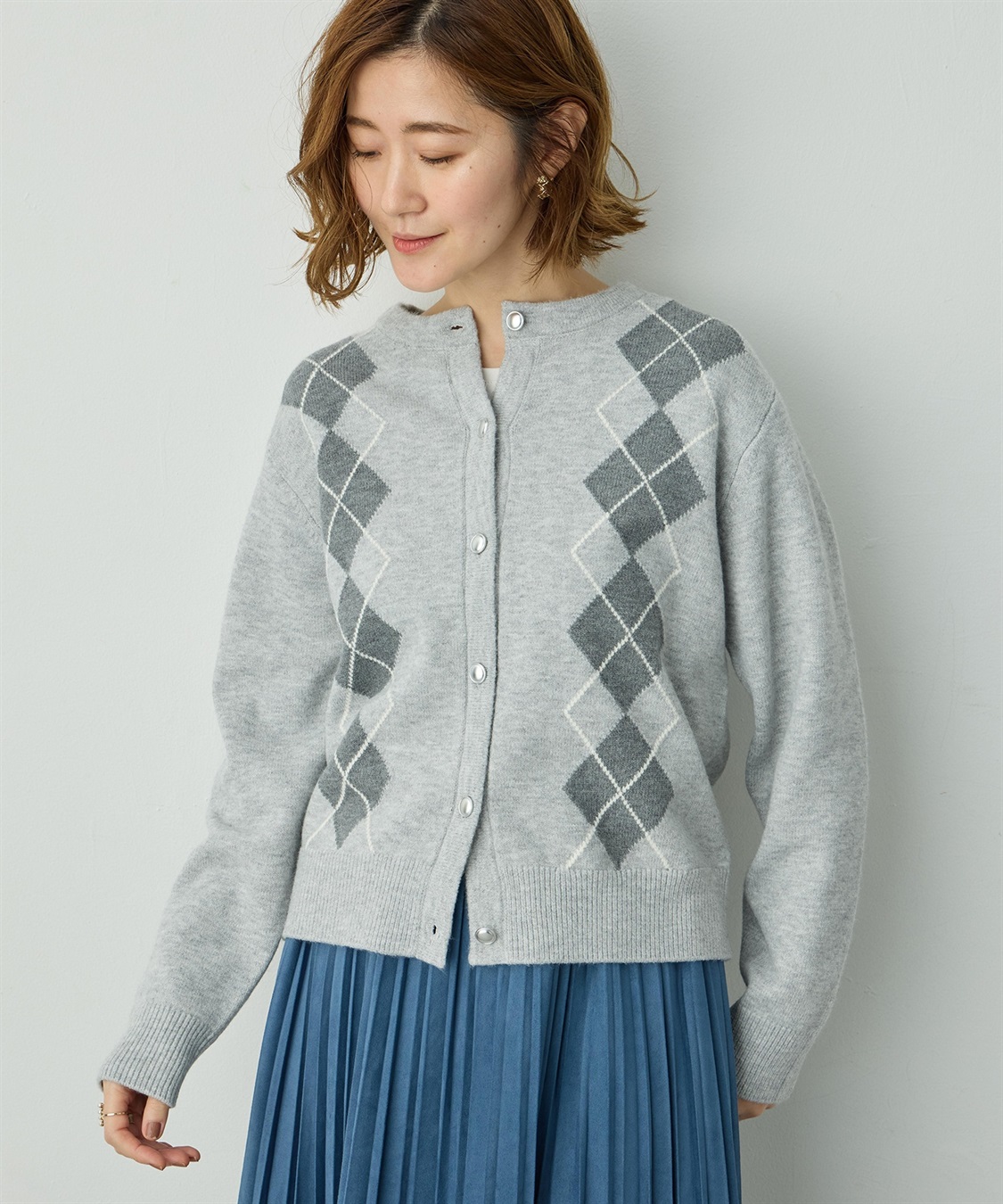 Petit Honfleur アーガイルカーディガン_variation_1