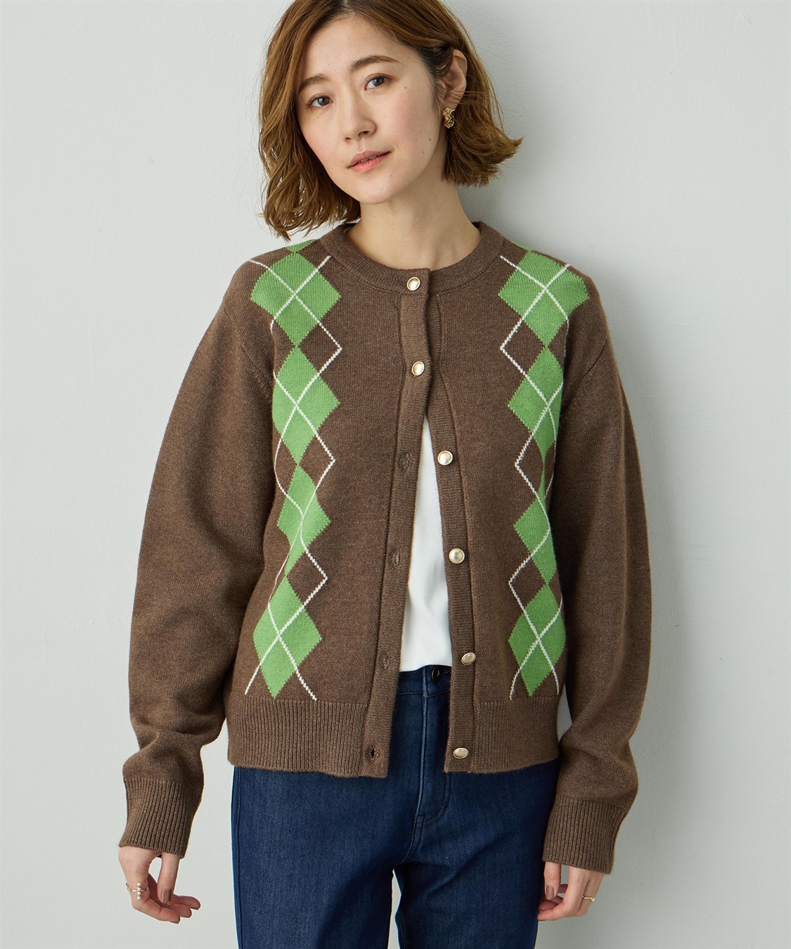 Petit Honfleur アーガイルカーディガン_variation_2