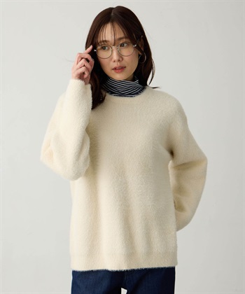 フェザーニットプルオーバー(アイボリー-Ｍ)