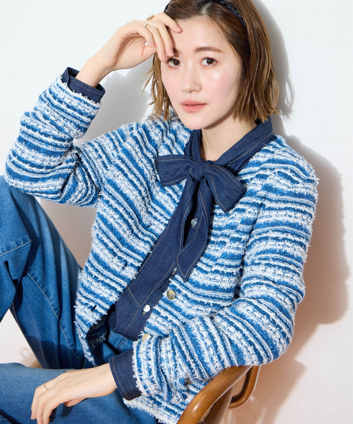 ツイードカーディガン Petit Honfleur｜クロスプラス公式通販サイト