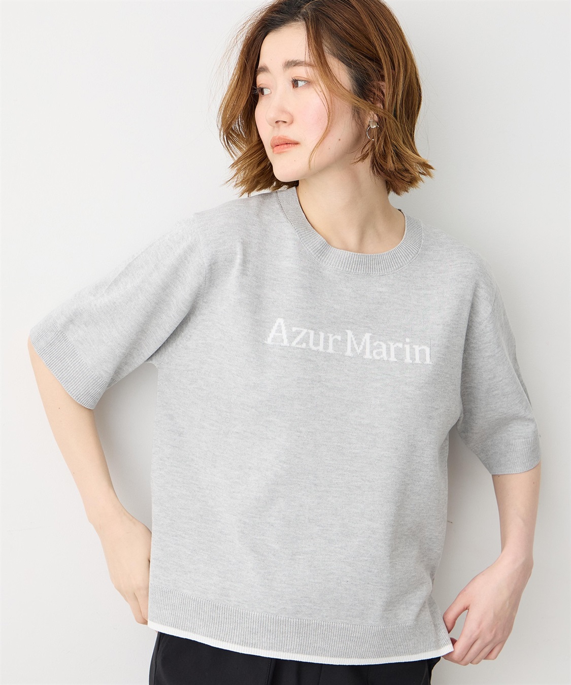 Petit Honfleur ロゴニットプルオーバー【UVカット・接触冷感】_main