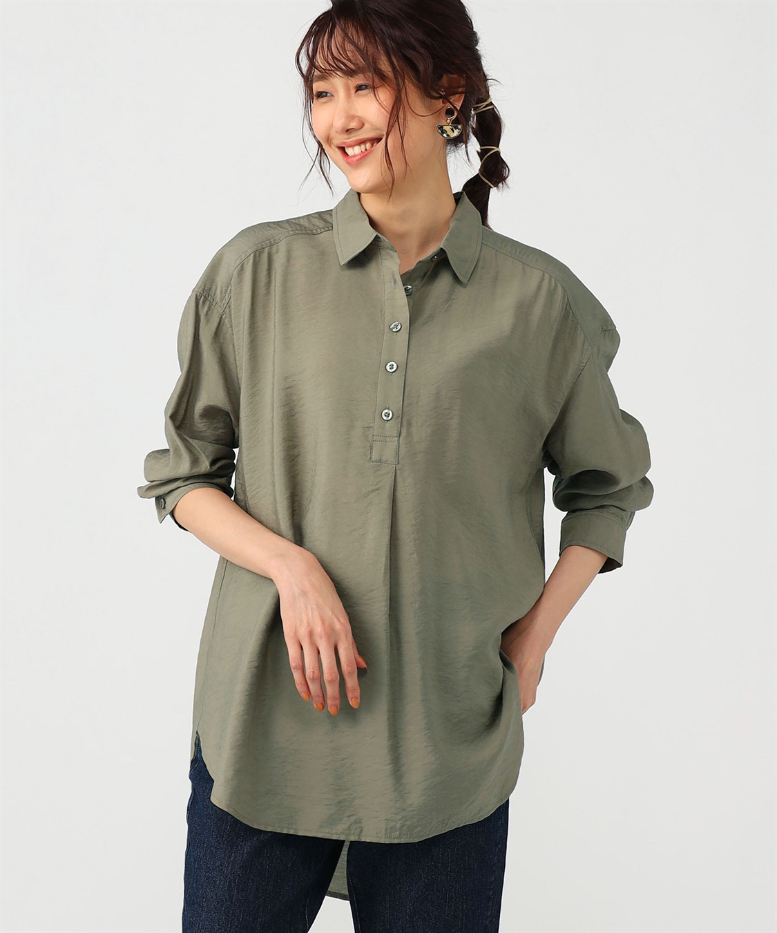 Petit Honfleur オーバーサイズスキッパーブラウス_variation_1