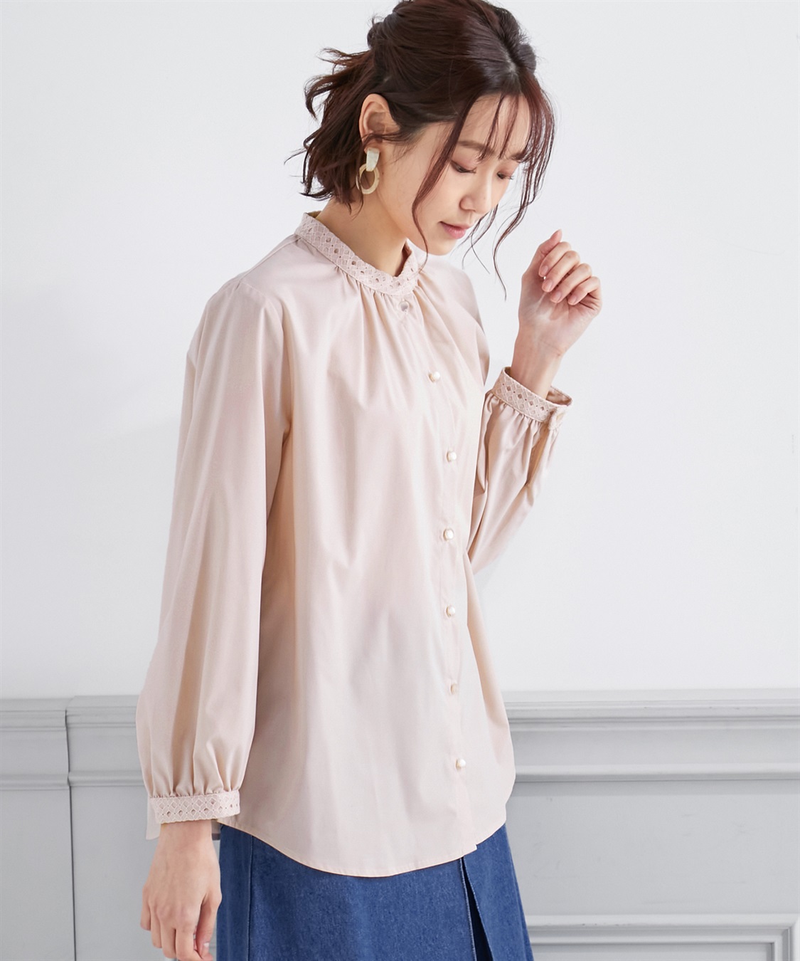 Petit Honfleur レースアクセントブラウス_variation_2