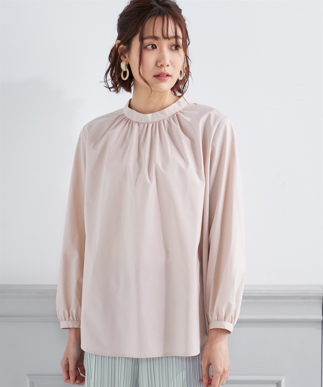 Petit Honfleur スタンドカラーブラウス_variation_2