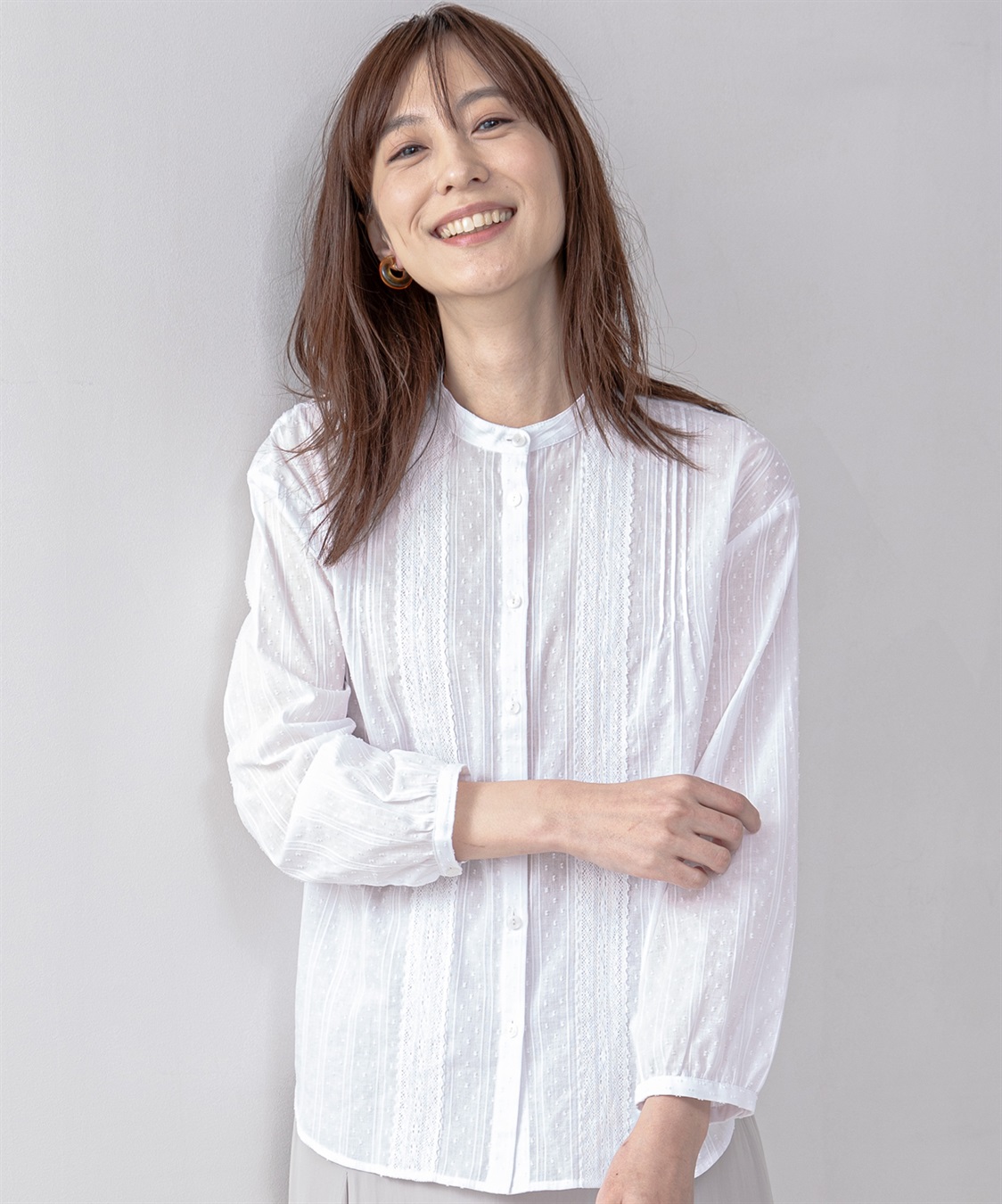 Petit Honfleur ジャガードレースシャツ_variation_1