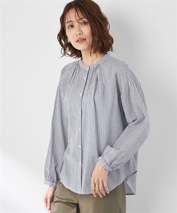 Petit Honfleur コットンジャガードストライプブラウス_variationthumb_3