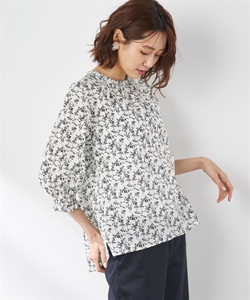 Petite Fleur Blouse 花柄 小花柄プリントブラウス Petit Honfleur｜クロスプラス公式通販