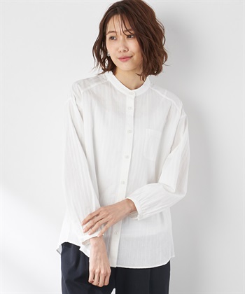 Petit Honfleur ドビーストライプブラウス_variationthumb_1