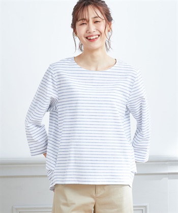 Petit Honfleur フレンチリネンボーダープルオーバー_variationthumb_1