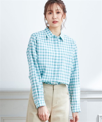 フレンチリネンチェックシャツ Petit Honfleur｜クロスプラス公式通販
