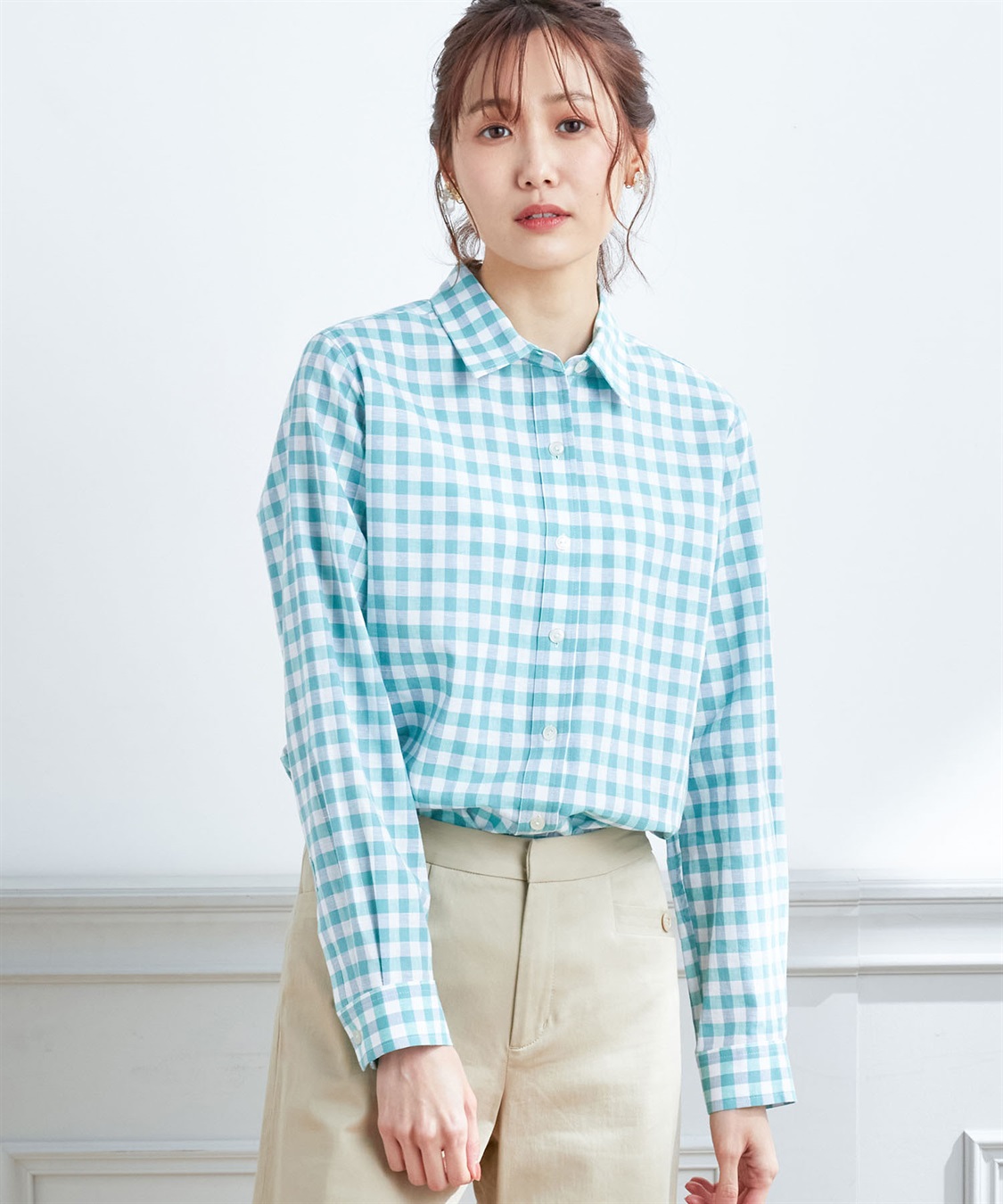 Petit Honfleur フレンチリネンチェックシャツ_variation_1