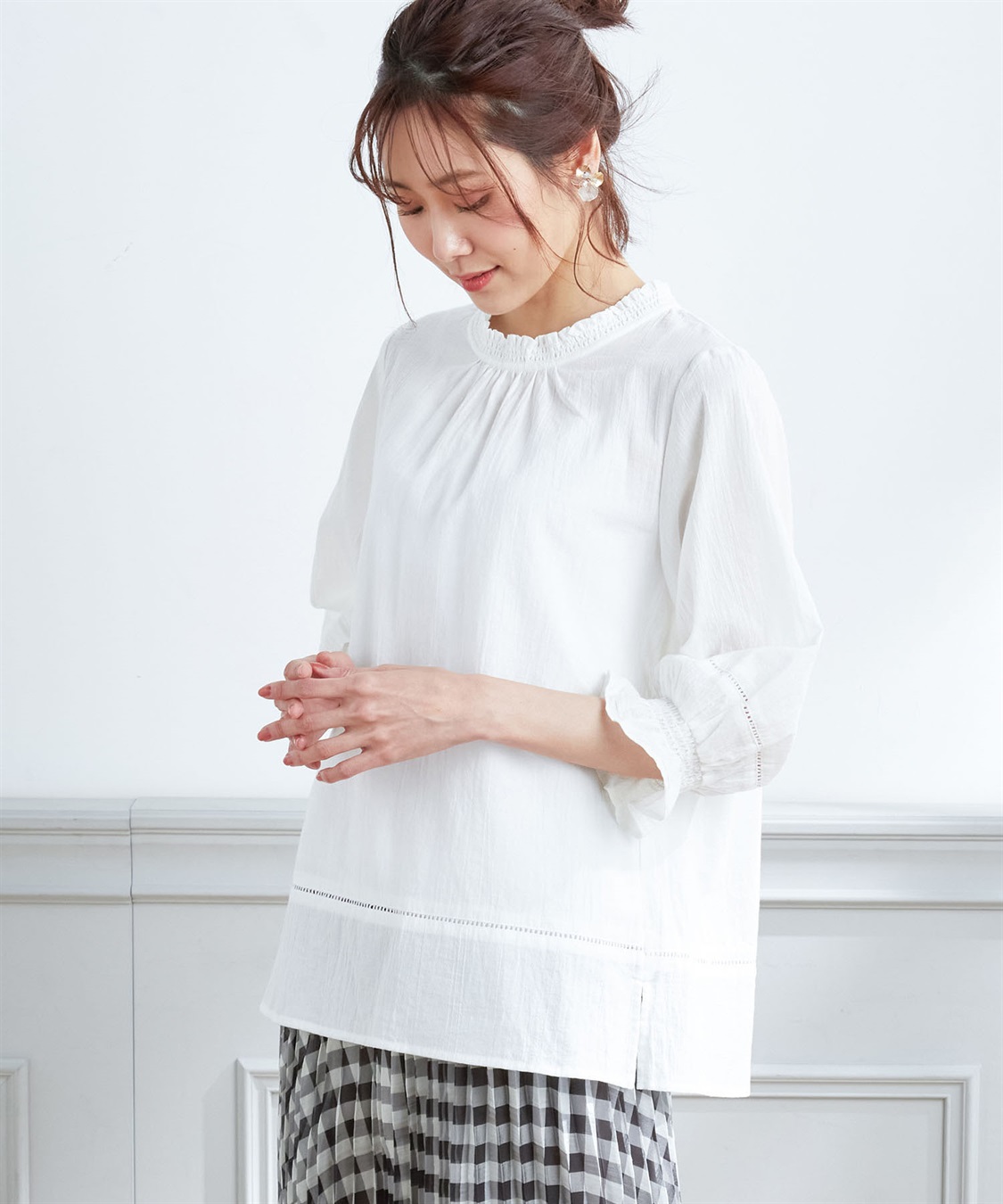 Petit Honfleur フリル襟ブラウス_main