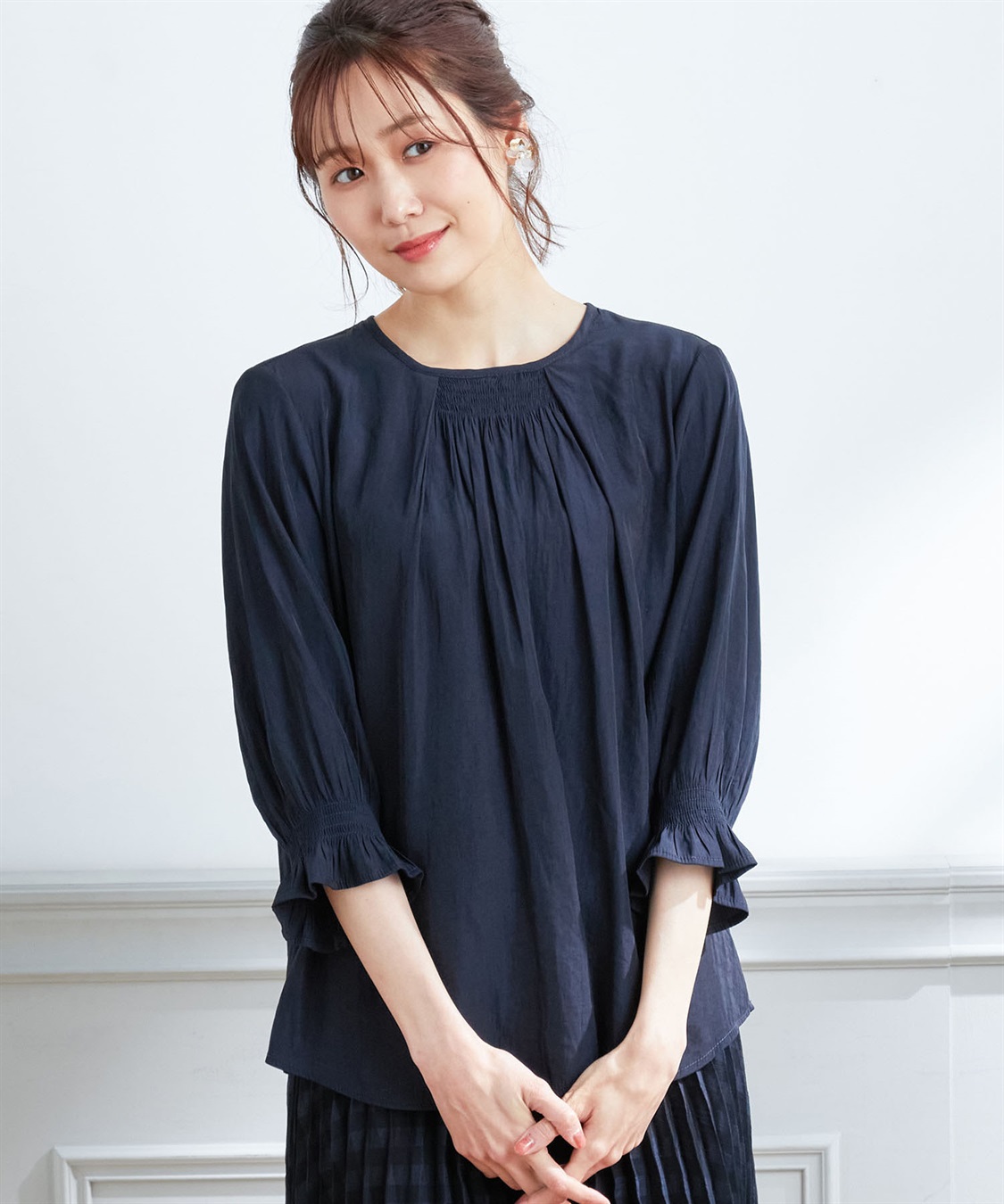 Petit Honfleur シャーリングブラウス_variation_2