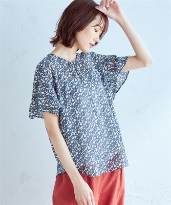 Petit Honfleur フレアスリーブプリントブラウス_variationthumb_2