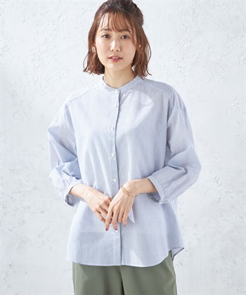 Petit Honfleur ストライプバンドカラーブラウス_variationthumb_2