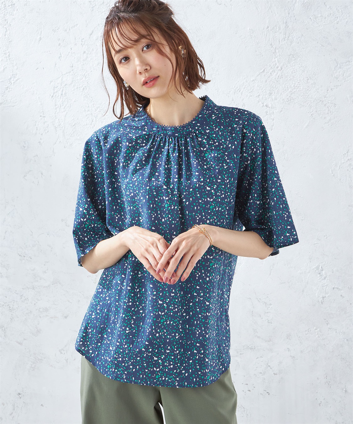 Petit Honfleur ドットプリントブラウス_variation_2