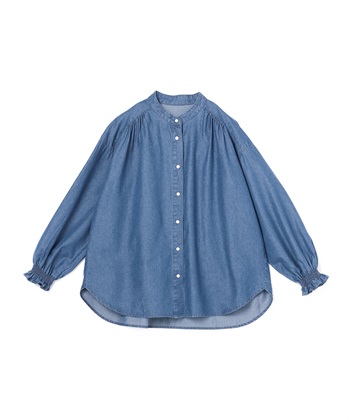 Petit Honfleur ギャザーデニムブラウス_variationthumb_1