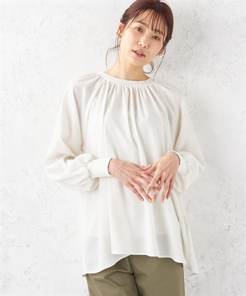 Petit Honfleur シャーリングネックブラウス_variationthumb_1