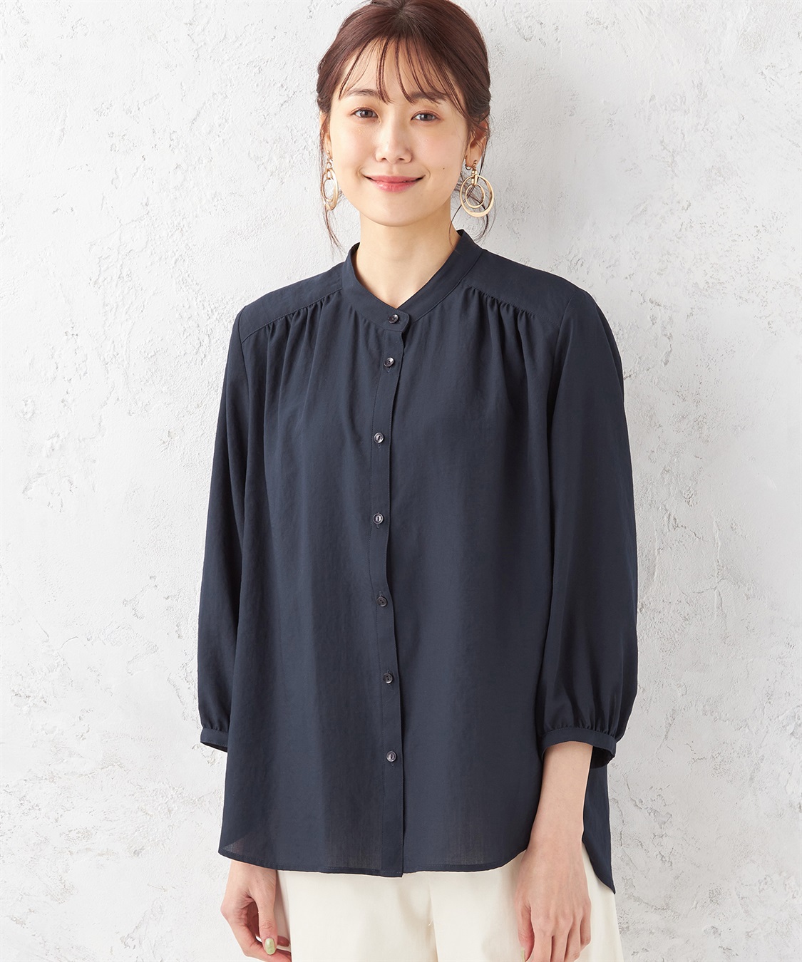 Petit Honfleur バンドカラーシャツ_variation_3