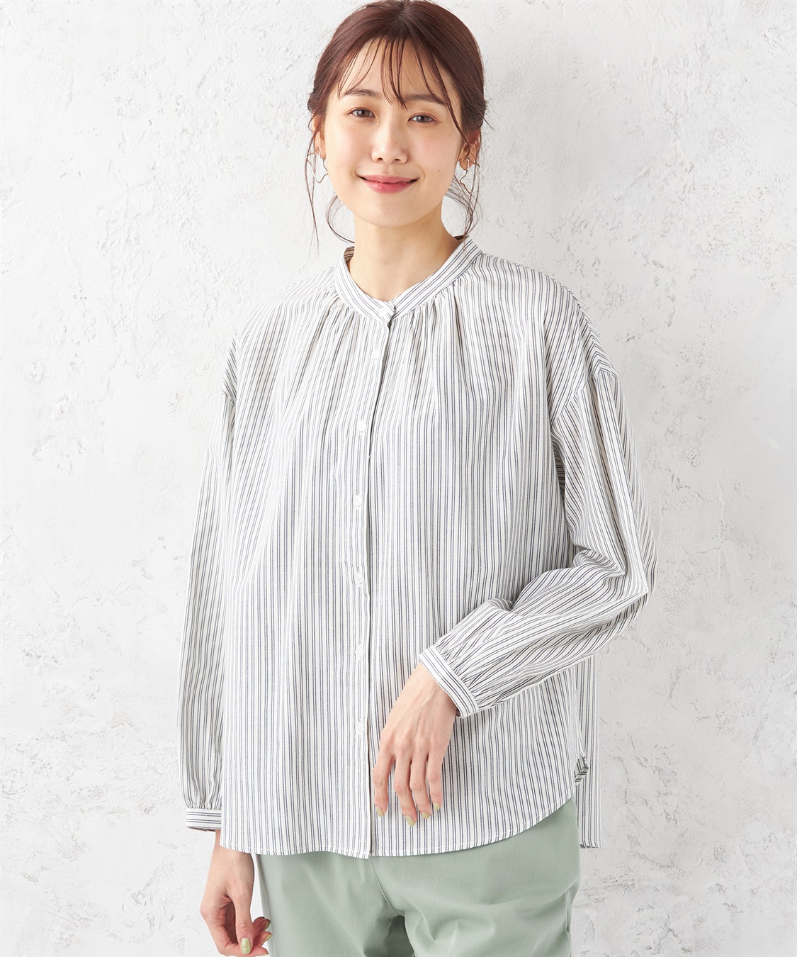 ストライプブラウス Petit Honfleur｜クロスプラス公式通販サイト