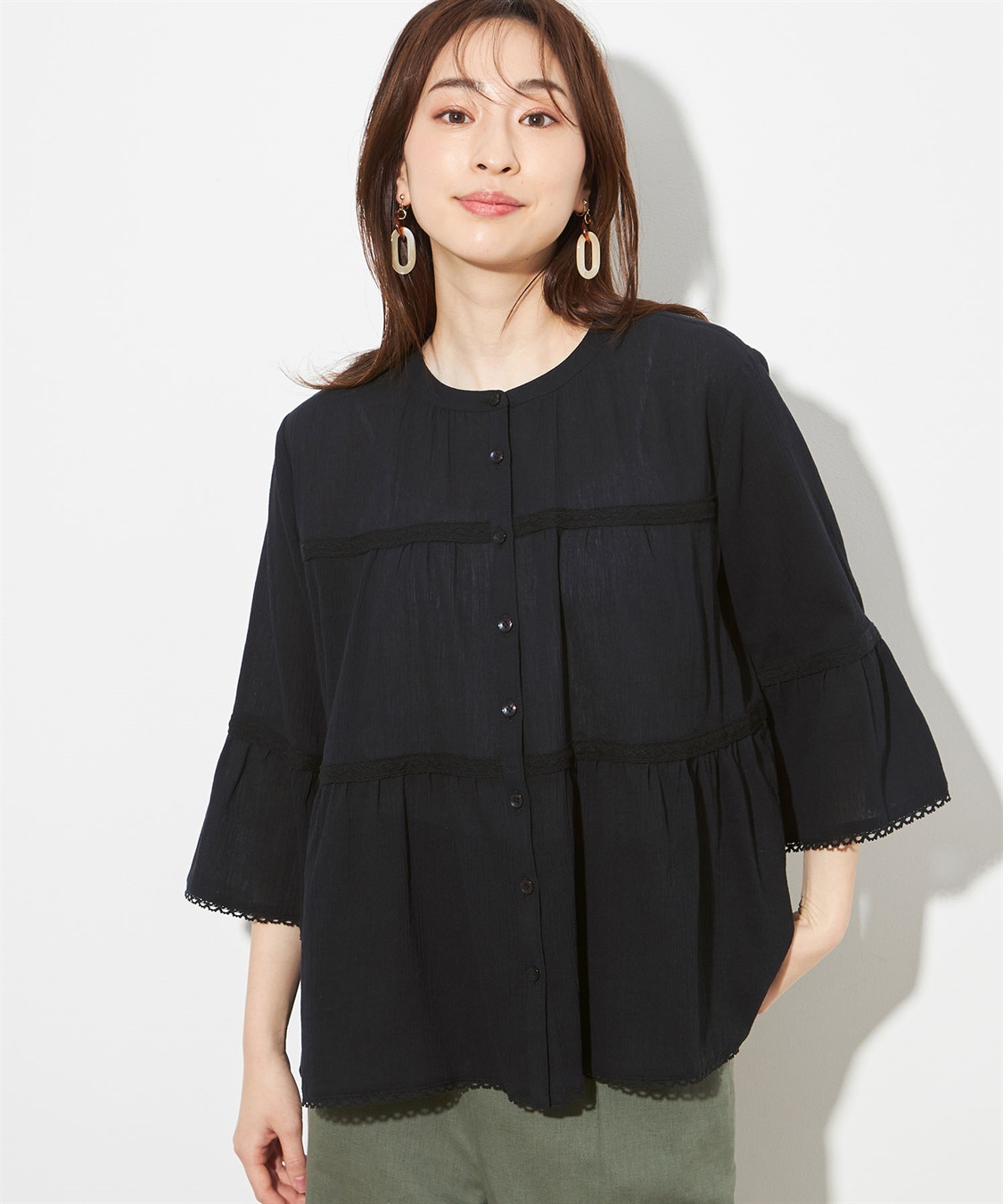 Petit Honfleur ティアードブラウス_variation_1
