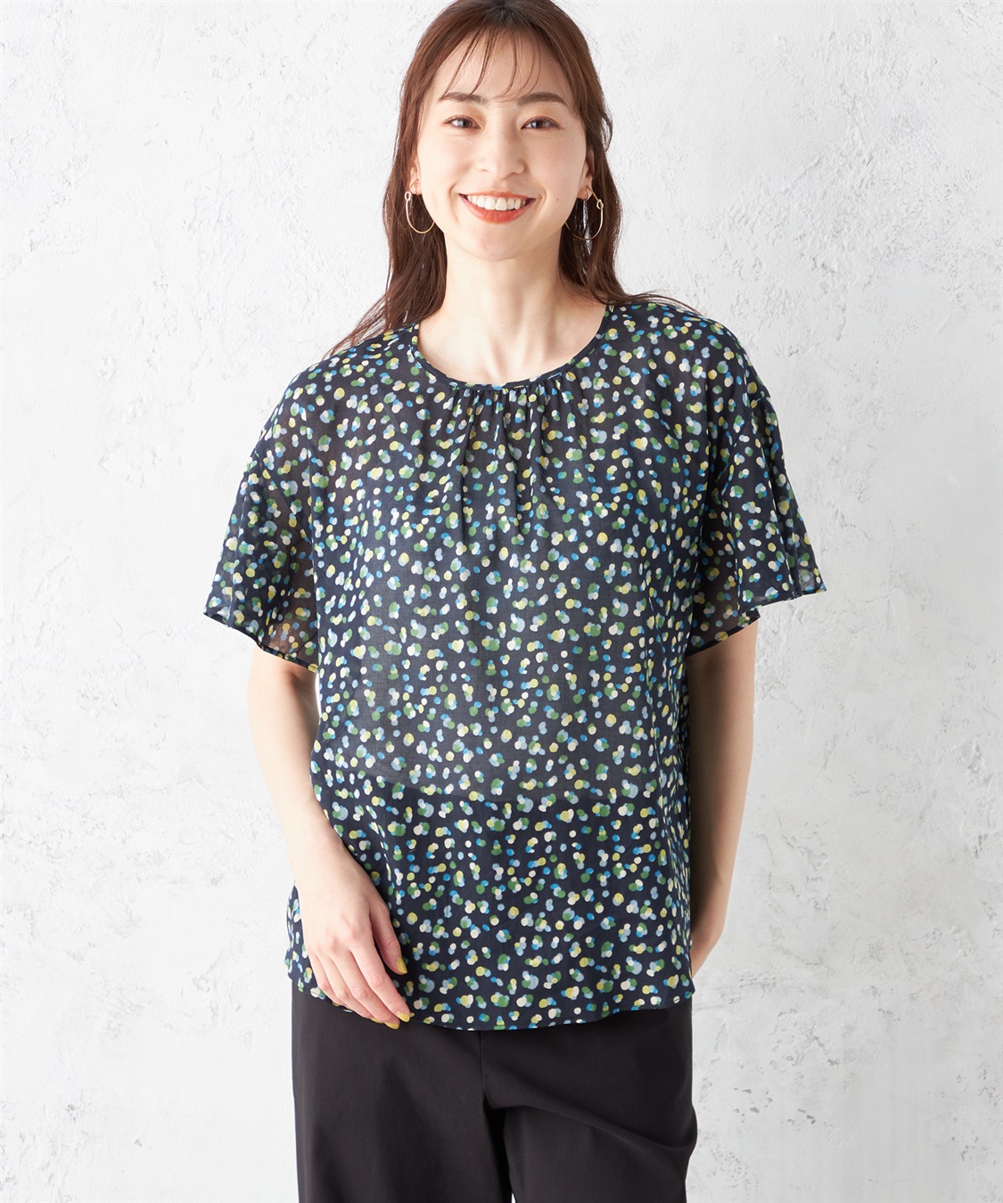 プリントブラウス Petit Honfleur｜クロスプラス公式通販サイト