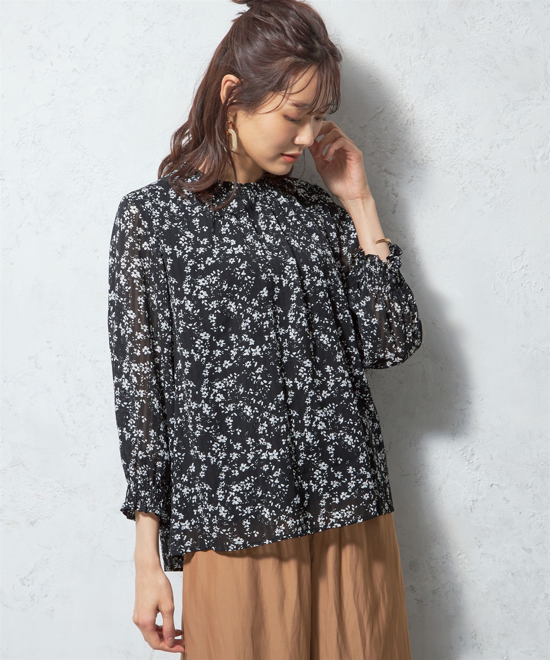 Petit Honfleur ジャガードストライプブラウス_variation_1