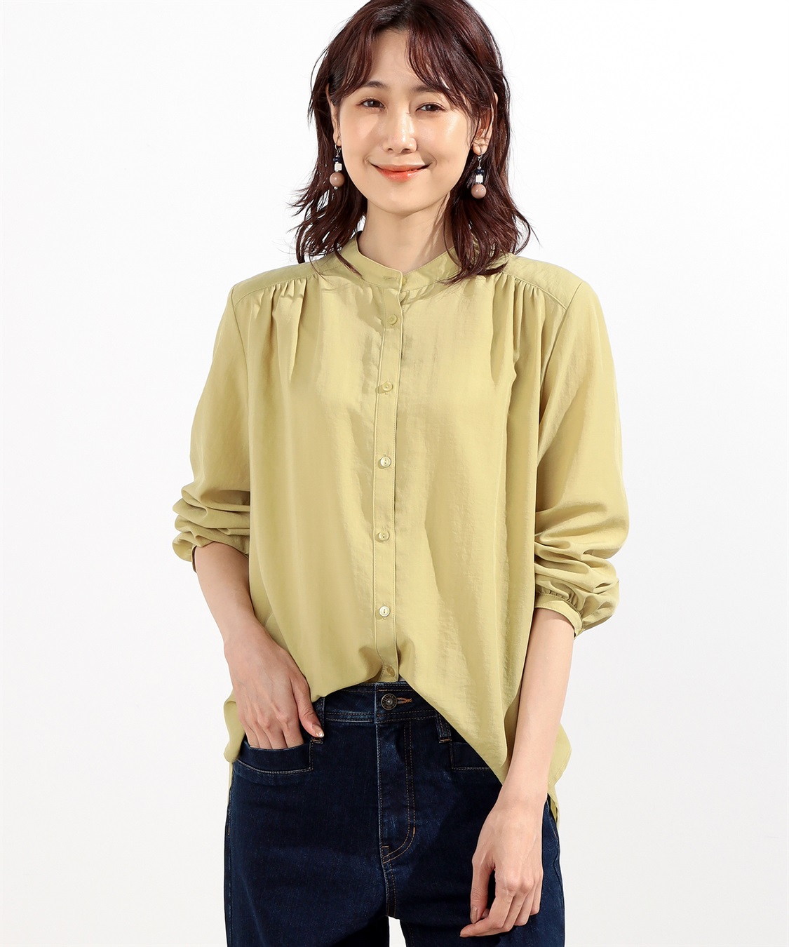 Petit Honfleur スパンボイルバンドカラーシャツ_variation_3