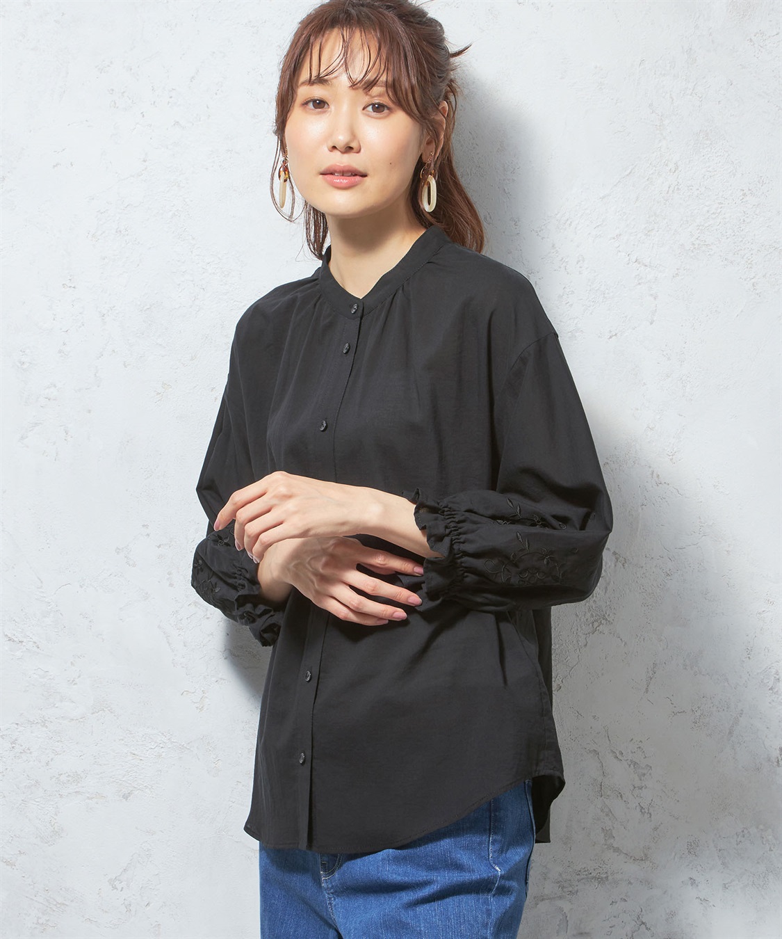 Petit Honfleur 刺繍スリーブブラウス_variation_1