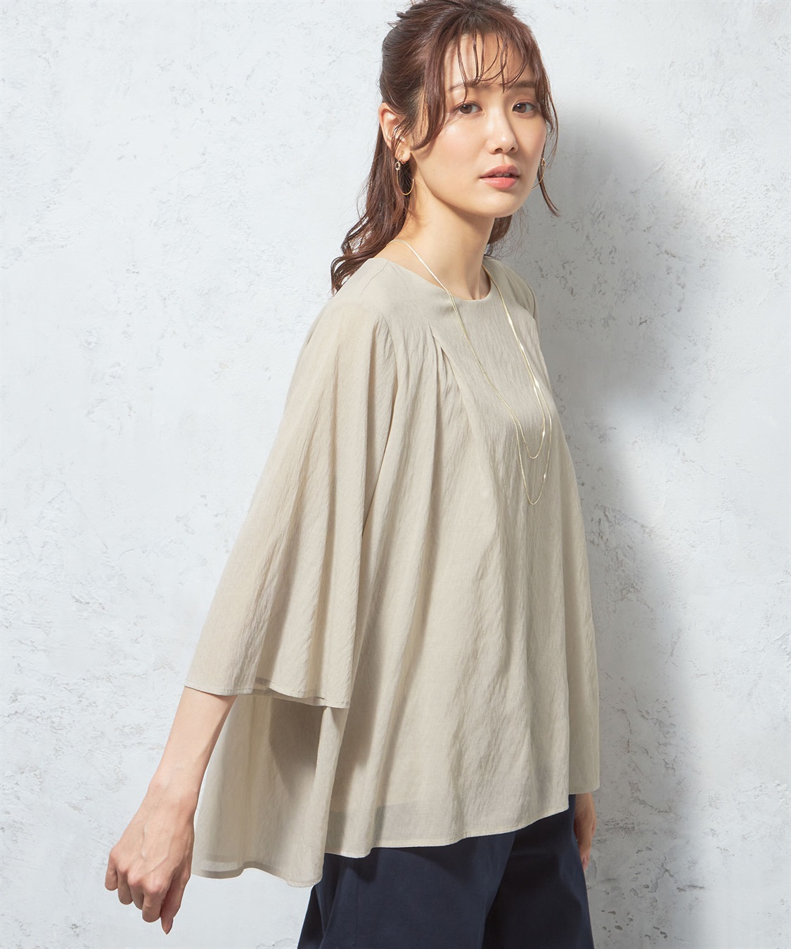 Petit Honfleur タックシアーブラウス_main