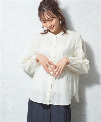 Petit Honfleur レースジャガードブラウス_variationthumb_1