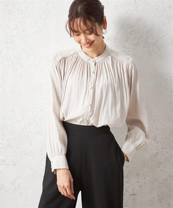 Petit Honfleur プリントギャザーブラウス_variationthumb_1