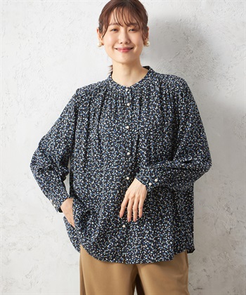 Petit Honfleur プリントギャザーブラウス_variationthumb_2
