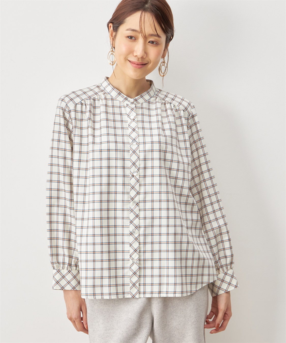 Petit Honfleur チェックシャツ_main