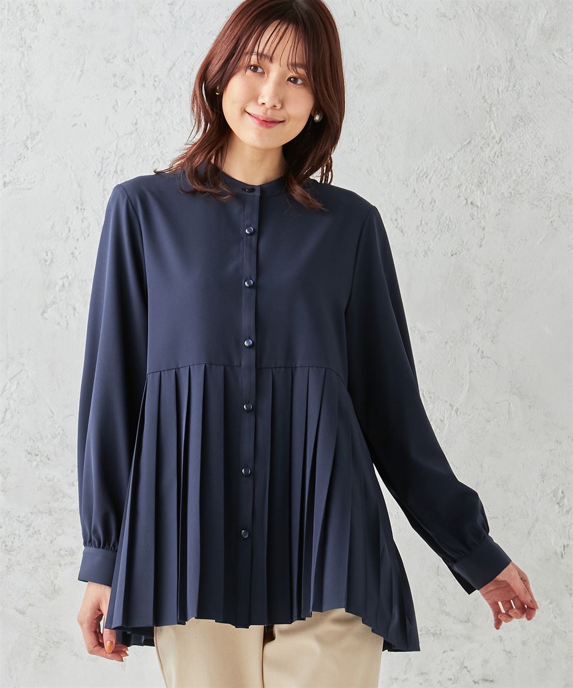 Petit Honfleur プリーツ切替ブラウス_variation_2