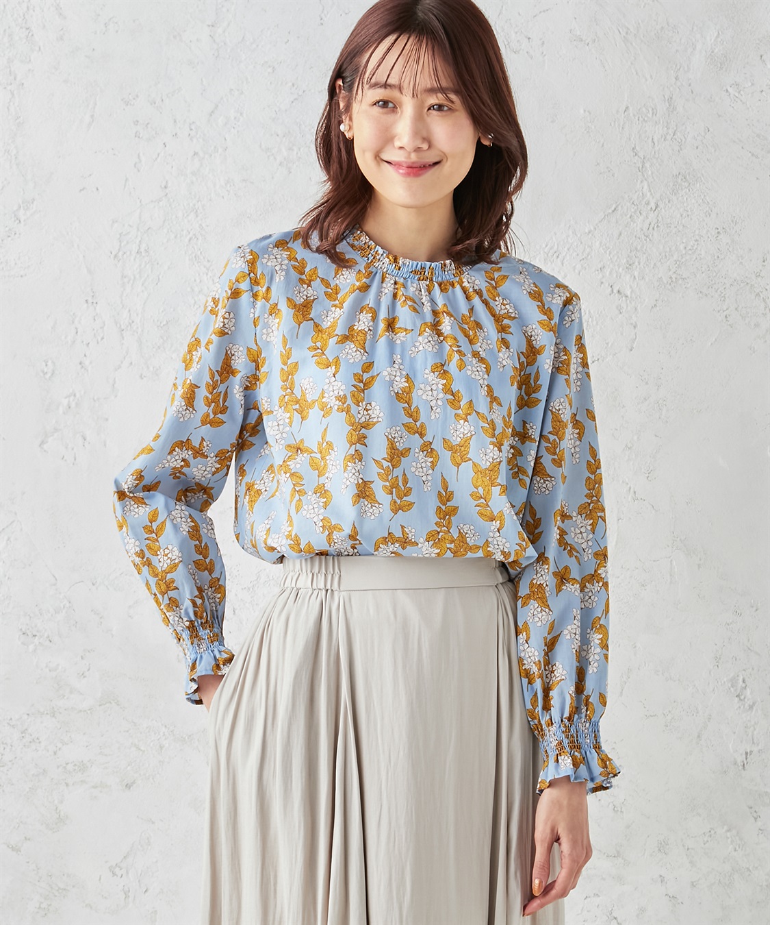 Petit Honfleur プリントハイネックブラウス_variation_2