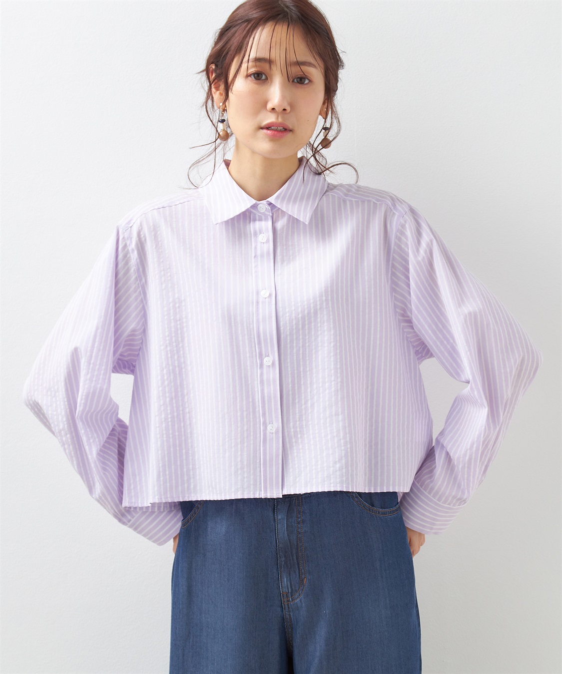 Petit Honfleur ストライプショートシャツ_variation_1