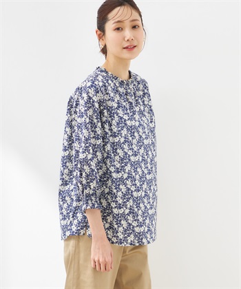 Petit Honfleur リバティプリントフリルスリーブブラウス_variationthumb_2
