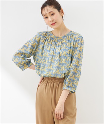 Petit Honfleur リバティプリントシャーリングブラウス_variationthumb_2