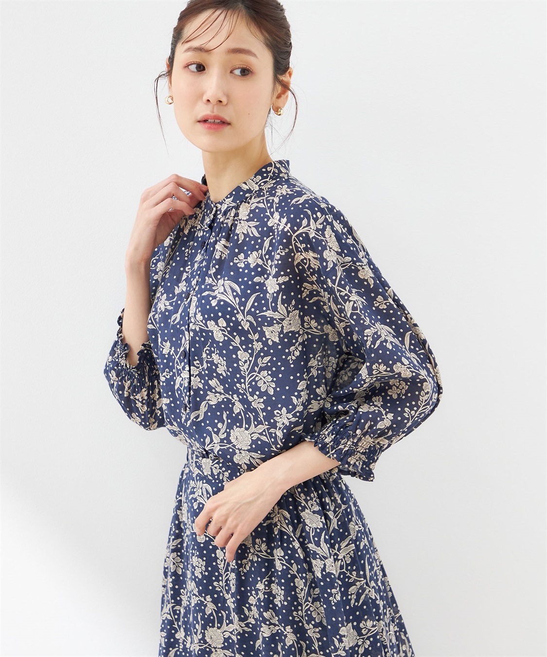 Petit Honfleur リバティプリントブラウス_main