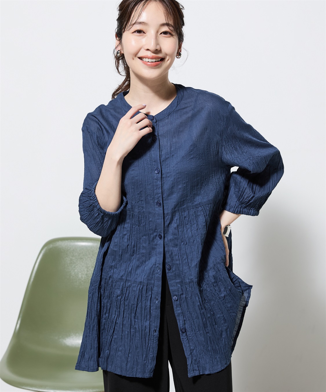 Petit Honfleur ティアードブラウス_main