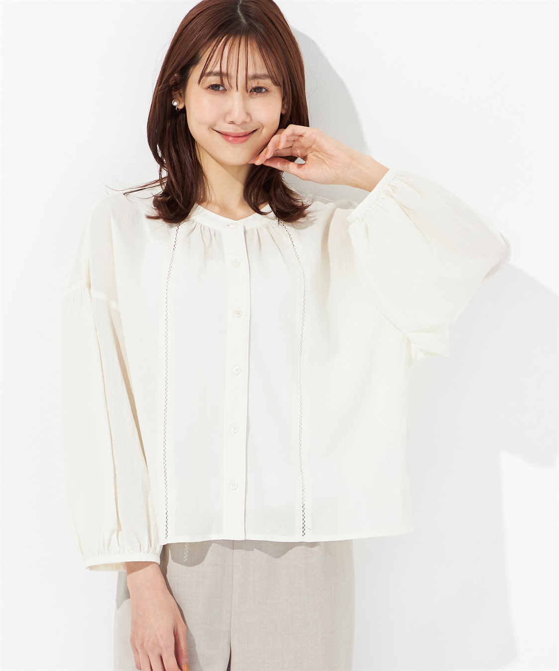 Petit Honfleur レースショートブラウス_variation_1